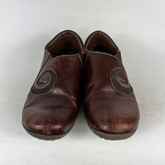 L' Artiste Spring Step Comfort Shoes Women's 7 Burgundy Leather Slip On Casual - Picture 4 of 12